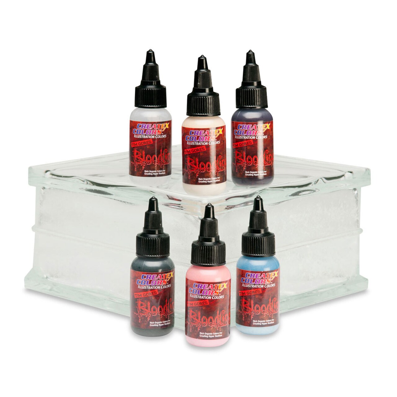 Createx Illustration Colors - Bloodline Type O-, Set of 6, 1 oz